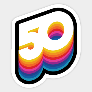 50 (Front) Sticker